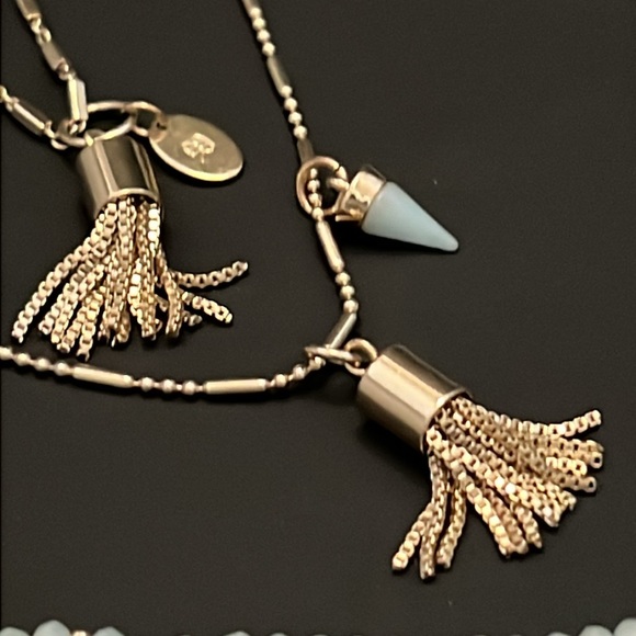 Banana Republic Multi Strand Stone & Tassel Necklace - Picture 2 of 4